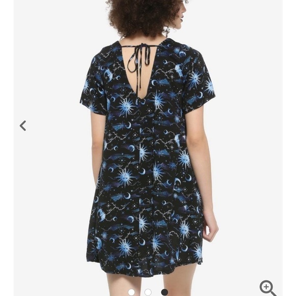 Hot Topic Dress Women XS Moon Sun Stars Celestial T Shirt Goth Grunge J - Picture 3 of 9